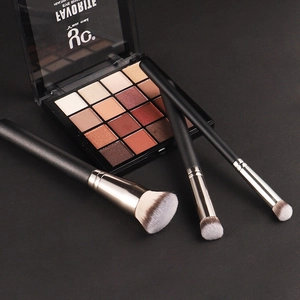 Three-piece professional makeup brush set with 170 foundation and 270 concealer brushes