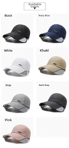 Berretti sportivi traspiranti in 7 colori con pannelli in mesh e visiera estensibile