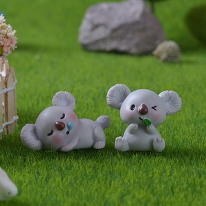 Süße Koala-Resin-Figuren für DIY-Feengarten und Miniatur-Landschaftsdekoration