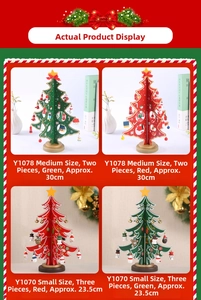 Detail view of DIY wooden Christmas tree ornaments in different sizes and colors