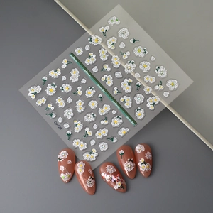 Adesivi per unghie 3D con rilievo a fiori di ciliegio Sakura Co-128 per manicure