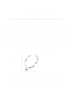 Détail du collier de perles avec pendentif rond plaqué or et spécifications du produit