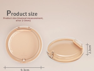 Detailed size view of portable orthodontic retainer case with 9.3cm diameter cover