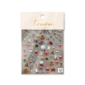 Relief-Nagelaufkleber mit Weihnachtsmann und Lebkuchenmann für die Weihnachtszeit