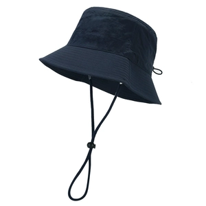 Waterproof quick-dry navy blue sun hat for outdoors with adjustable chin strap