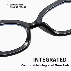 Macro detail of the integrated nose pads on black oversized fashion eyewear frames