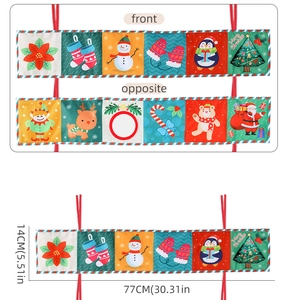 Detailed view of double-sided Christmas crib bumper with festive patterns and measurements