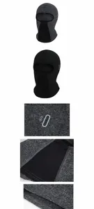Close-up details of breathable outdoor cycling balaclava and windproof face mask