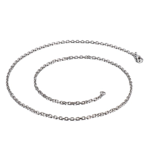 Minimalist silver stainless steel O-chain necklace with secure lobster clasp closure