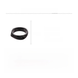 Detail view of resin square bangle with marble texture, 7.5cm diameter and 53.4g weight