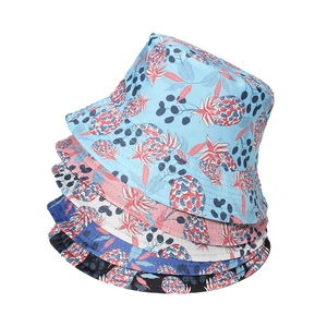 Patterned Bucket Hat Polyester Sunscreen Outdoor Travel Summer Casual Beach Fisherman Hat