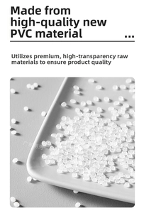 Macro shot of high-transparency PVC raw material granules for jewelry packaging bag production