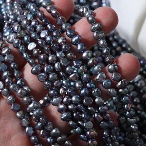 Natural Freshwater Pearl Beads Baroque Irregular Shape Dyed Colorful Black For DIY Jewelry Making Handmade Accessories