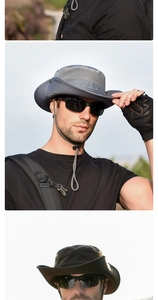 Detail view of quick-dry fishing hats with breathable mesh panels and chin straps