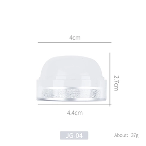 French manicure silicone nail stamper with iridescent rhinestones and 4cm dimensions