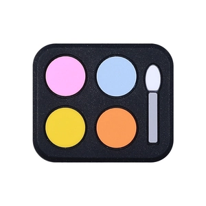 Charm palette ombretti in silicone colorato per fai da te con perline e mini pennello