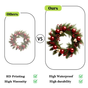 Détail de l'autocollant de Noël pour fenêtre avec impression HD étanche et haute adhérence