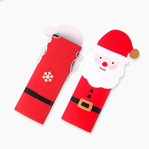 Creative Santa Claus Christmas chocolate cookie packaging card with snowflake design