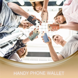 Universal leather phone wallet with zipper pocket and multi-color options shown by models