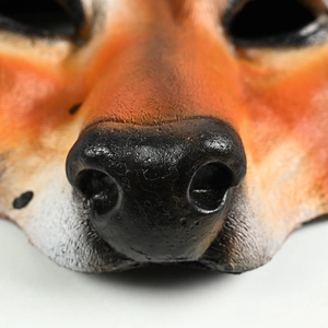 Brown and white realistic foam deer mask for Halloween and Christmas party costumes