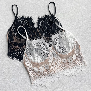 Soutien Gorge Femme Style Français Dentelle Cils Ultra Mince Avec Armatures Push Up Dos Nu Maille Respirante Lingerie