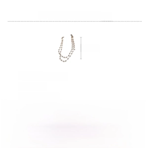 Détail du collier de perles multicouche avec spécifications de 121,5cm de longueur