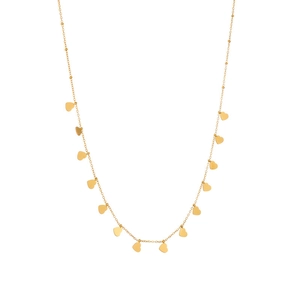 Stainless Steel Heart Star Pendant Necklace Gold Plated Minimalist Dainty Clavicle Chain Jewelry For Women