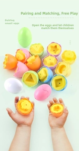 Detail view of colorful Easter eggs with various geometric shapes for early learning