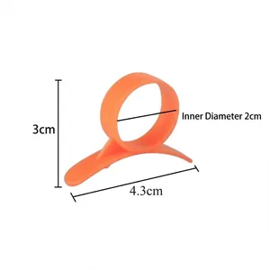 Orange plastic thumb book page holder ring for reading with inner diameter 2cm