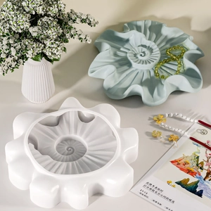 Spiral shell resin mold for DIY jewelry tray, high quality silicone casting tool