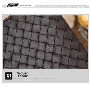Makro-Detail der dunkelbraunen Leder-Flechtstruktur bei einer Premium-Herren-Brieftasche