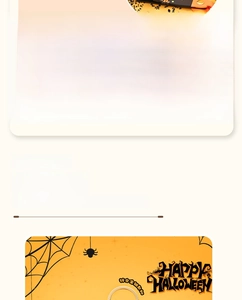 Detail of Halloween pumpkin keychain with zinc alloy ring and orange leather strap
