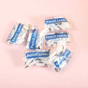 Bulk pack of 100 refillable pencil lead tips in 5 individual packs for stacking pencils
