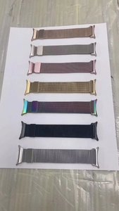 Detalle de siete colores de correas magnéticas Milanese de acero para Galaxy Watch