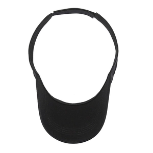 Professional black adjustable empty top sun visor hat for outdoor running and sports