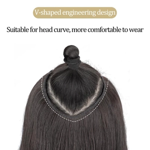 Extension de cheveux en V mèche synthétique longue et lisse détail d'utilisation