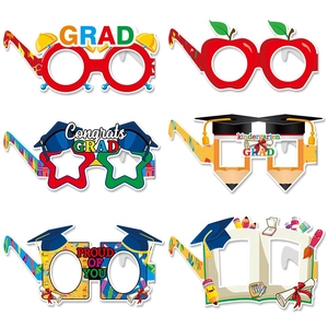 Kindergarten Graduation Party Paper Glasses Novelty Eyewear For Students Graduation Ceremony Photo Booth Props Decoration Supplies