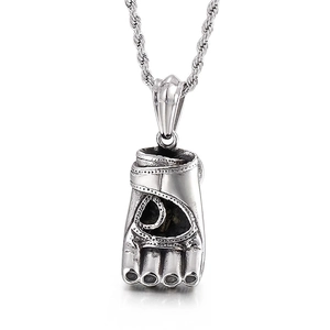 Boxing Glove Pendant 316L Stainless Steel Punk Hip Hop Vintage Jewelry For Men Boys Biker Sport Charm