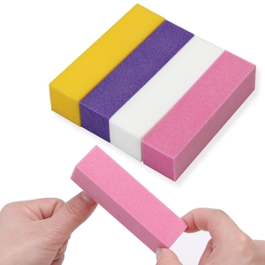 5-piece colorful fluorescent foam nail buffer block set for professional manicure care