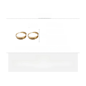 Detailed size specifications for large golden alloy hoop earrings with silver needles