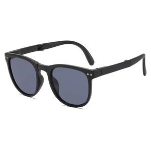 Lunettes de soleil pliables pour enfants noires avec protection UV ultra-légère