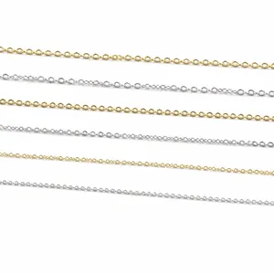 Detalle de cadenas de acero inoxidable de 45cm en grosores de 1mm, 1,5mm y 2mm