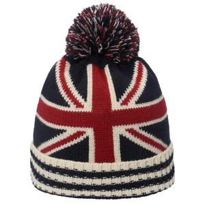 Berretto in maglia con bandiera britannica e pompon colorato per il caldo invernale