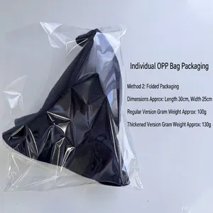 Foldable knitted witch hat for Halloween packaged in individual OPP bag 30x25cm