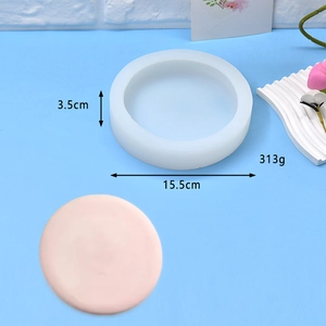 Macro view of a 15.5cm round silicone mold for DIY mousse cake and resin crafts