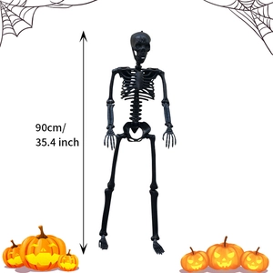 Realistic 90cm 35.4 inch tall Halloween skeleton model for spooky party decoration