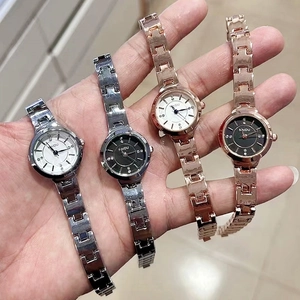 NAIDU women's quartz bracelet watches in silver and rose gold with metal link straps