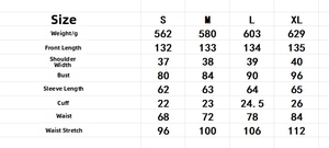Detailed size guide table for V-neck sequin dress including length and measurements