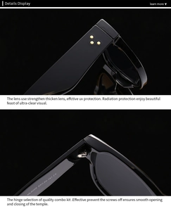 Detailed macro view of cat-eye sunglasses with star studs and premium metal hinges