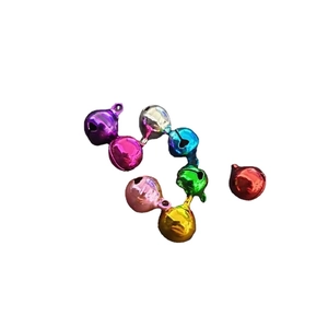 Colorful 12mm metal bells in seven assorted colors for Christmas DIY crafts and pets